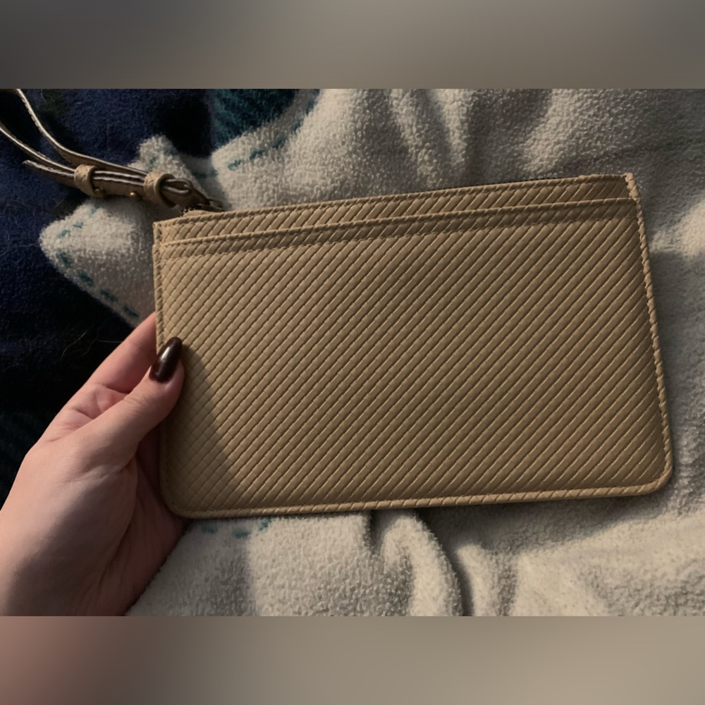 Like new cream wallet clutch